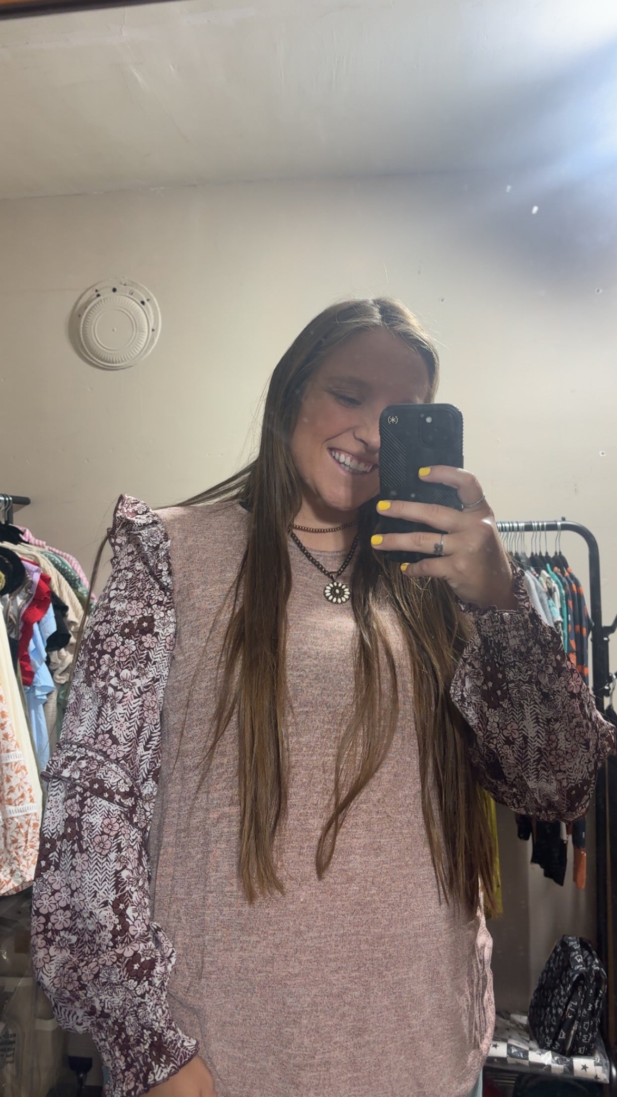 Ruffle Tiered Floral Sleeve Blouse