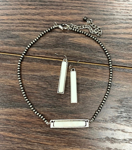 Navajo Pearl Bar Set