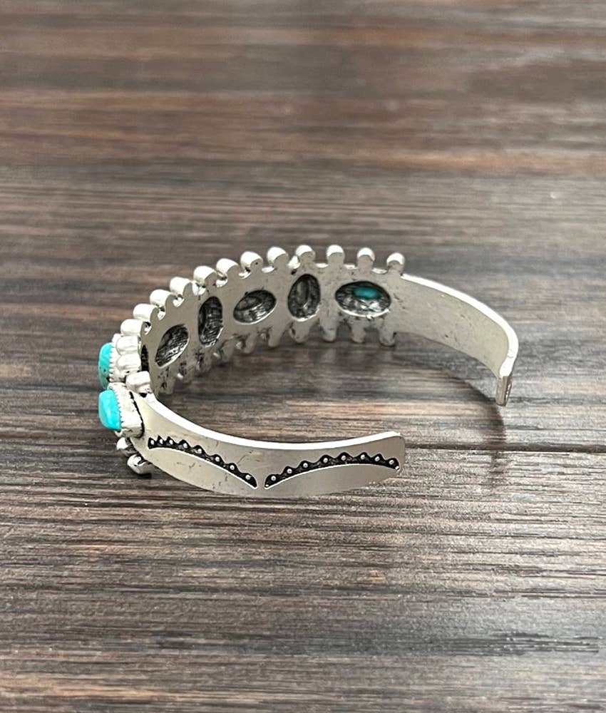 Turquoise Stone Cuff Bracelet