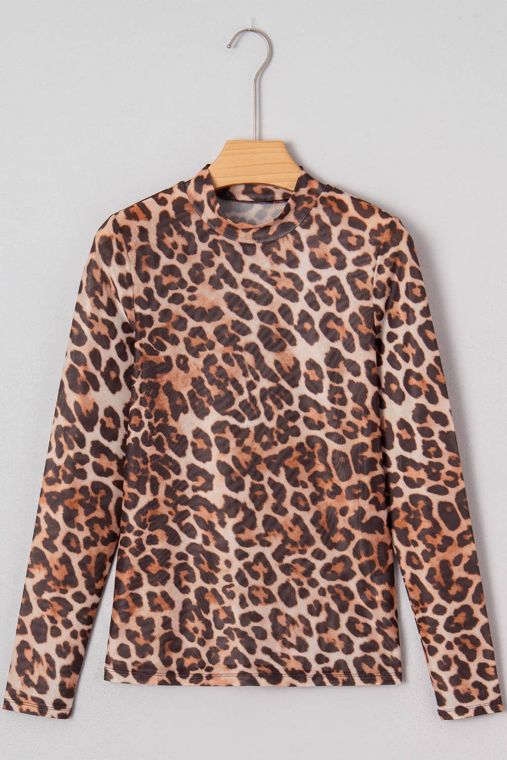 Leopard Mesh Top