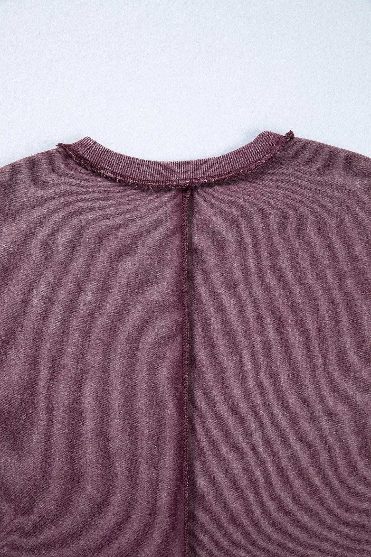 Mineral Wash Exposed Seam Side Slit Sweatshirt