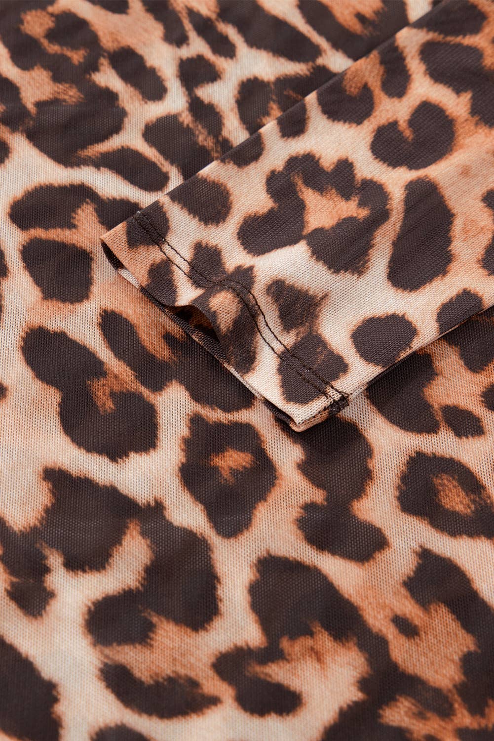 Leopard Mesh Top
