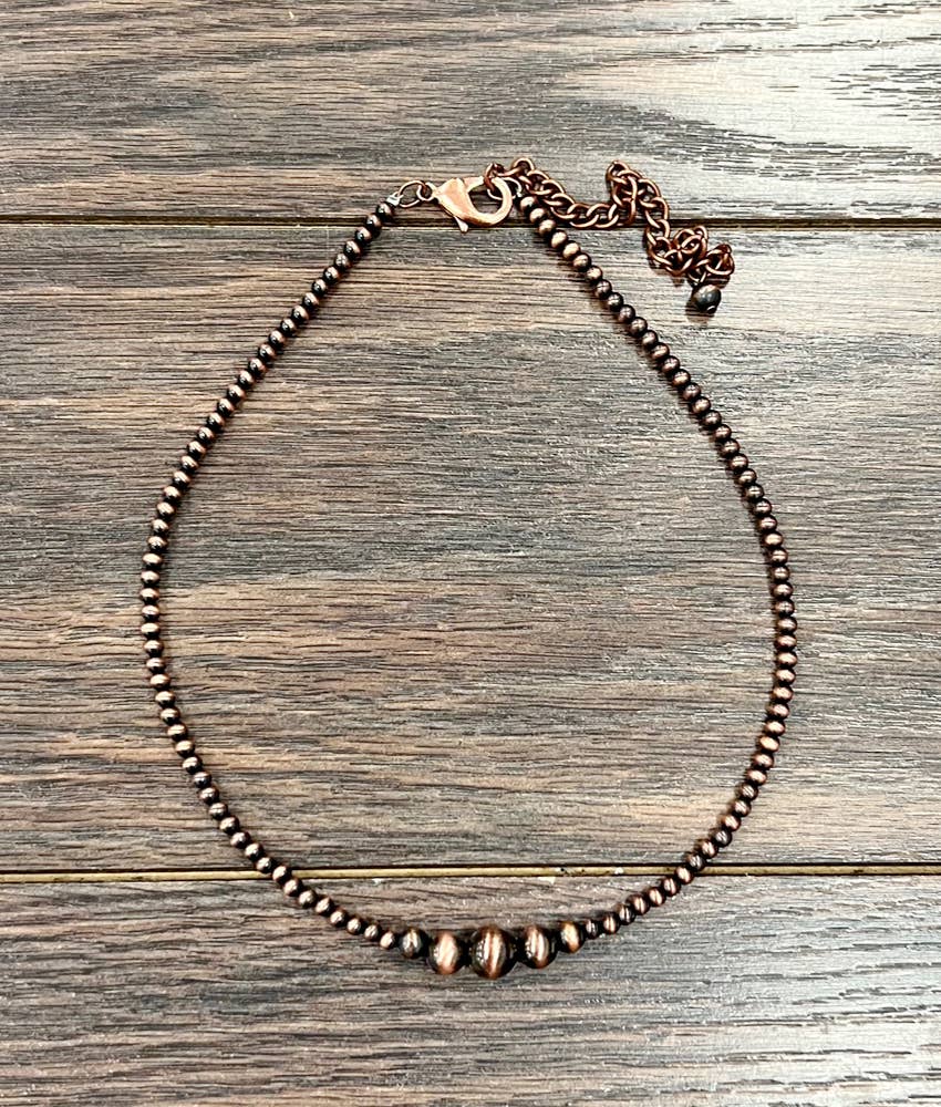 Copper Navajo Bead Necklace
