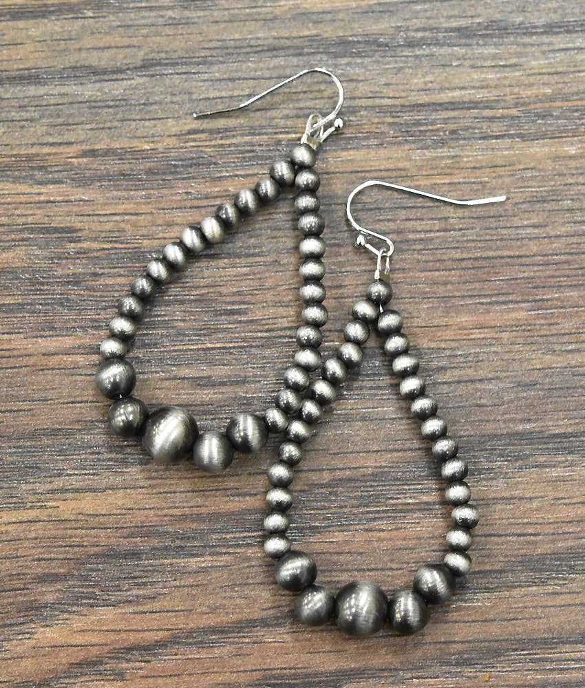 Simple Drop Navajo Bead Earrings