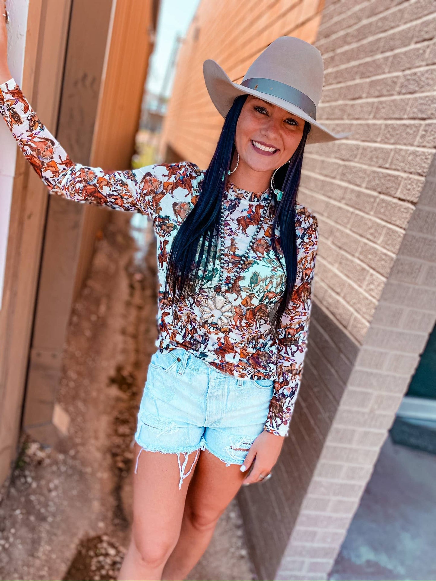 Buckaroo Mesh Top - Cowboy