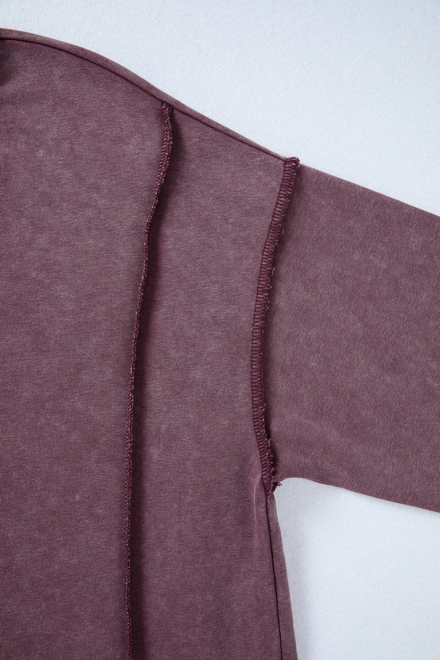 Mineral Wash Exposed Seam Side Slit Sweatshirt