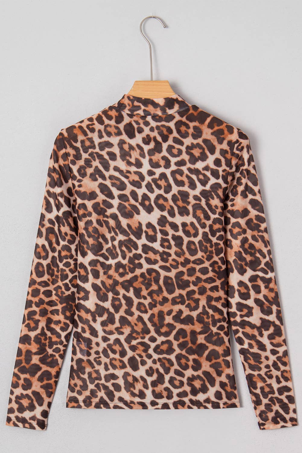 Leopard Mesh Top