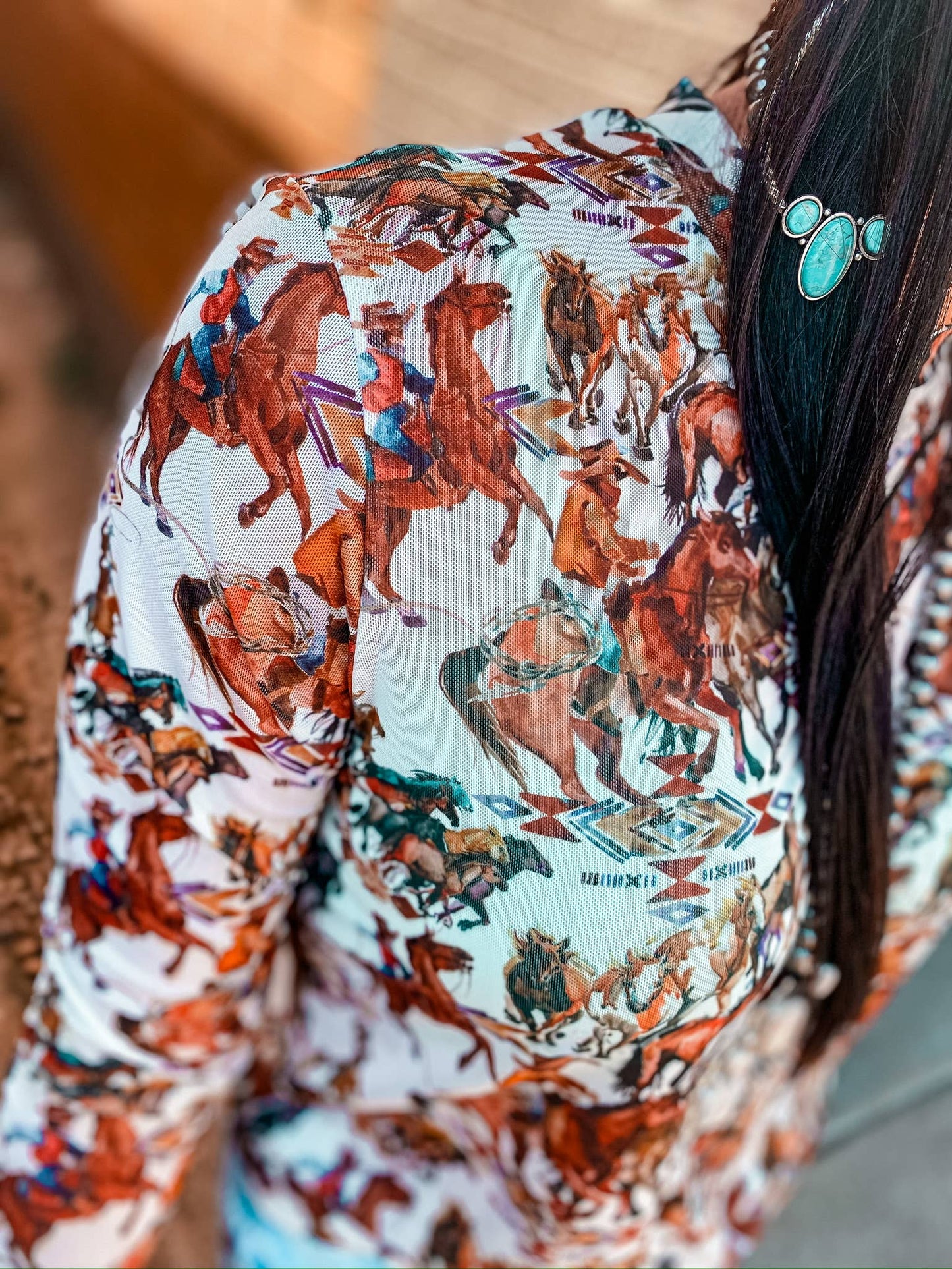 Buckaroo Mesh Top - Cowboy