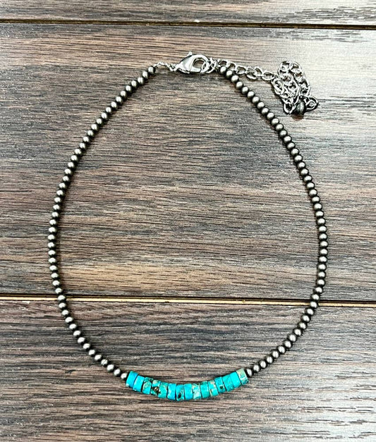 Turquoise & Navajo Gemstone Necklace