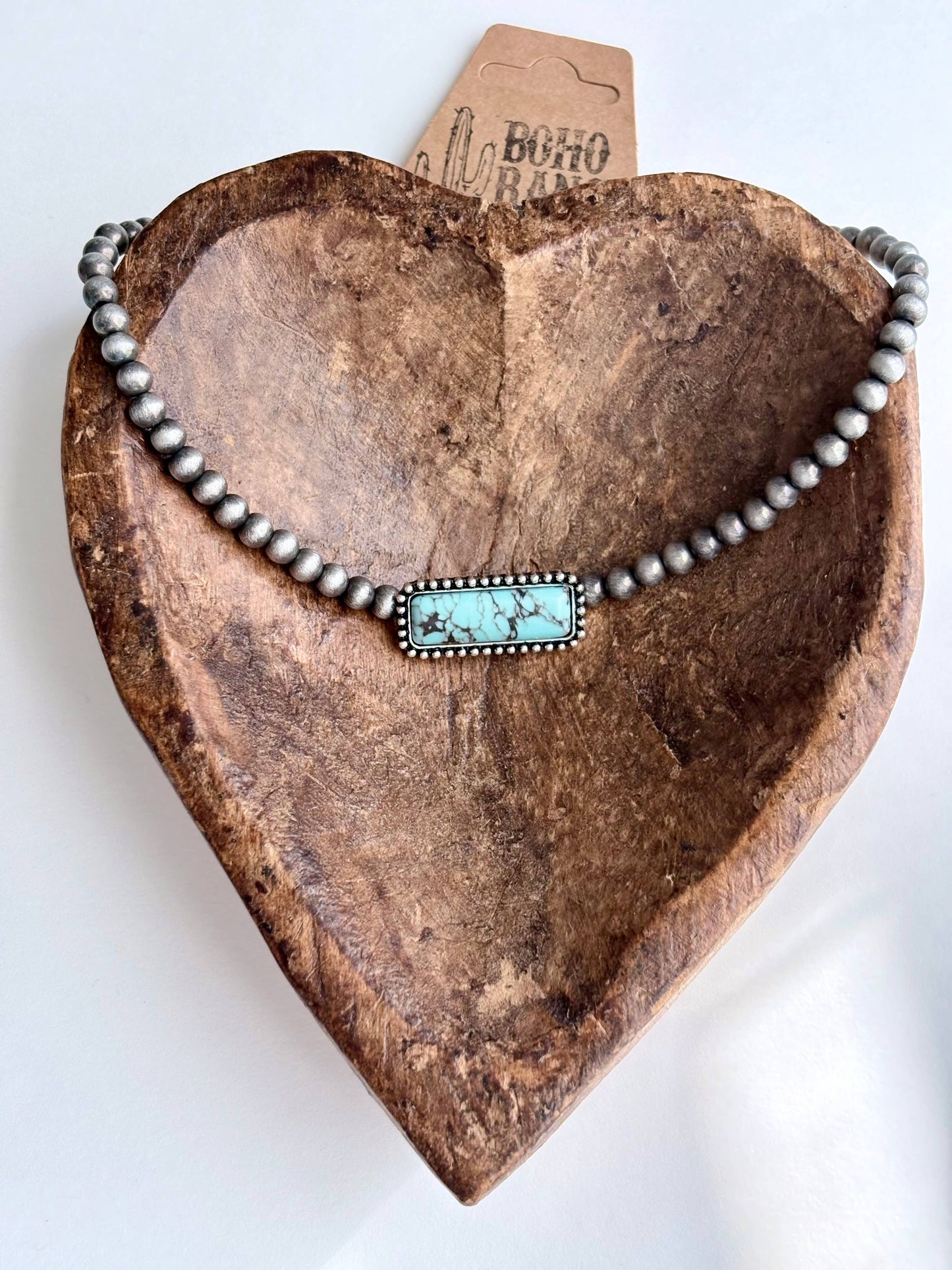 Turquoise Bar- Stone Navajo Necklace