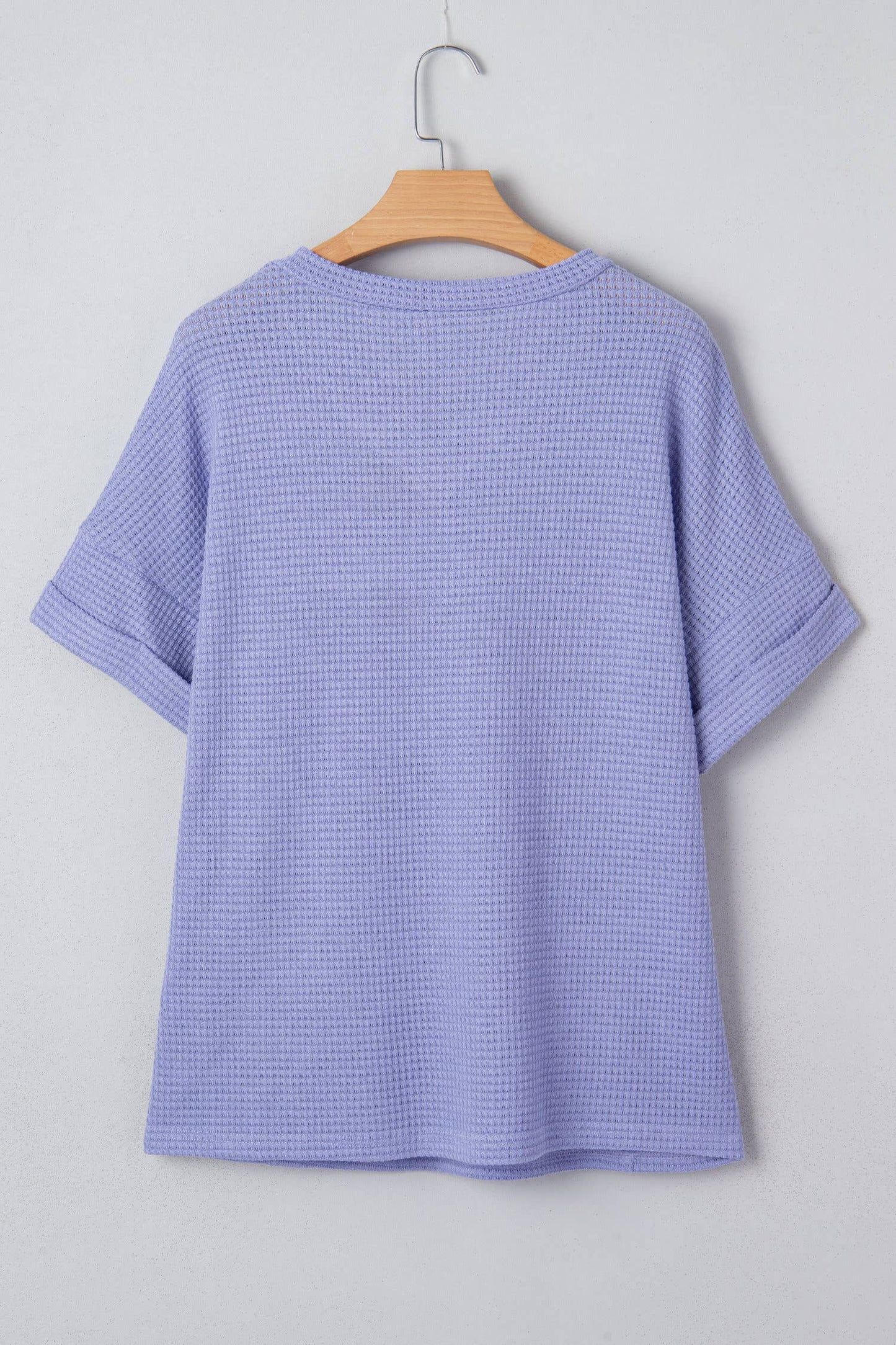 Waffle V Neck Top