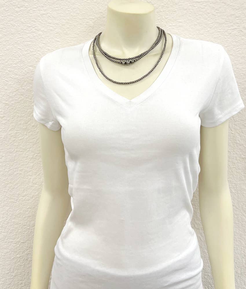 Polish 3 Strand Bead Necklace