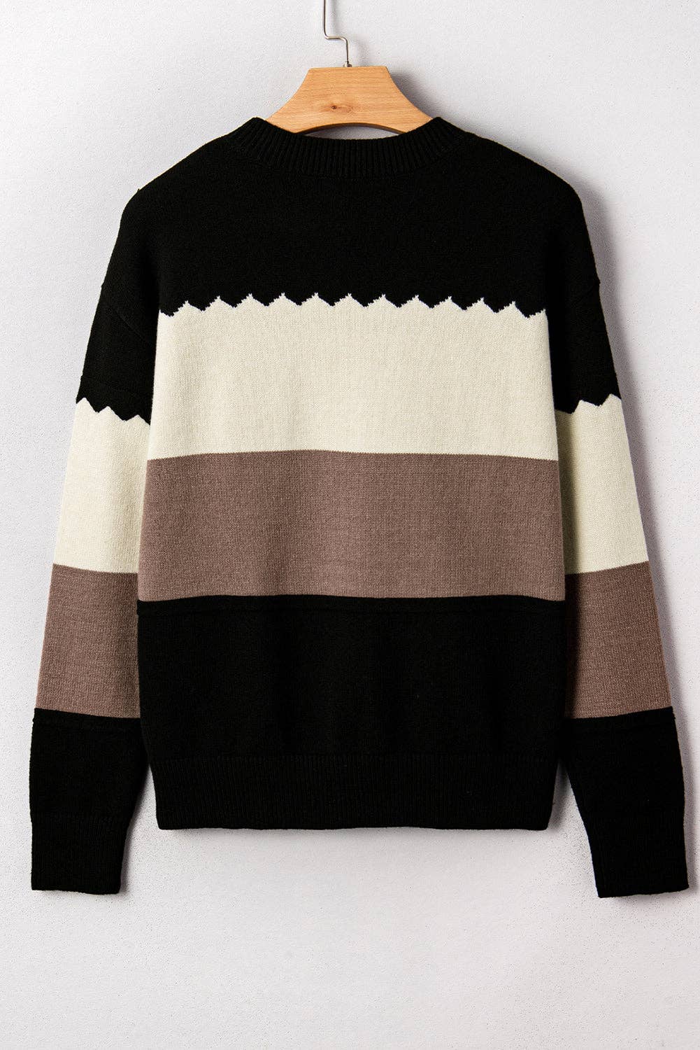 Black, Tan & Brown Sweater