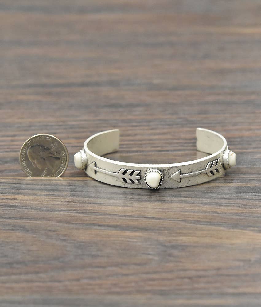 White Turquoise Cuff Bracelet