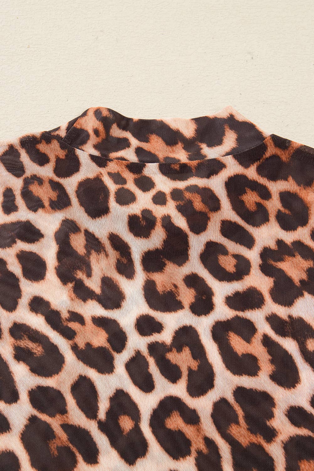 Leopard Mesh Top