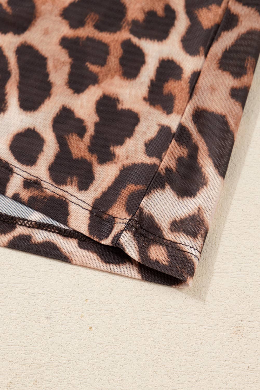 Leopard Mesh Top