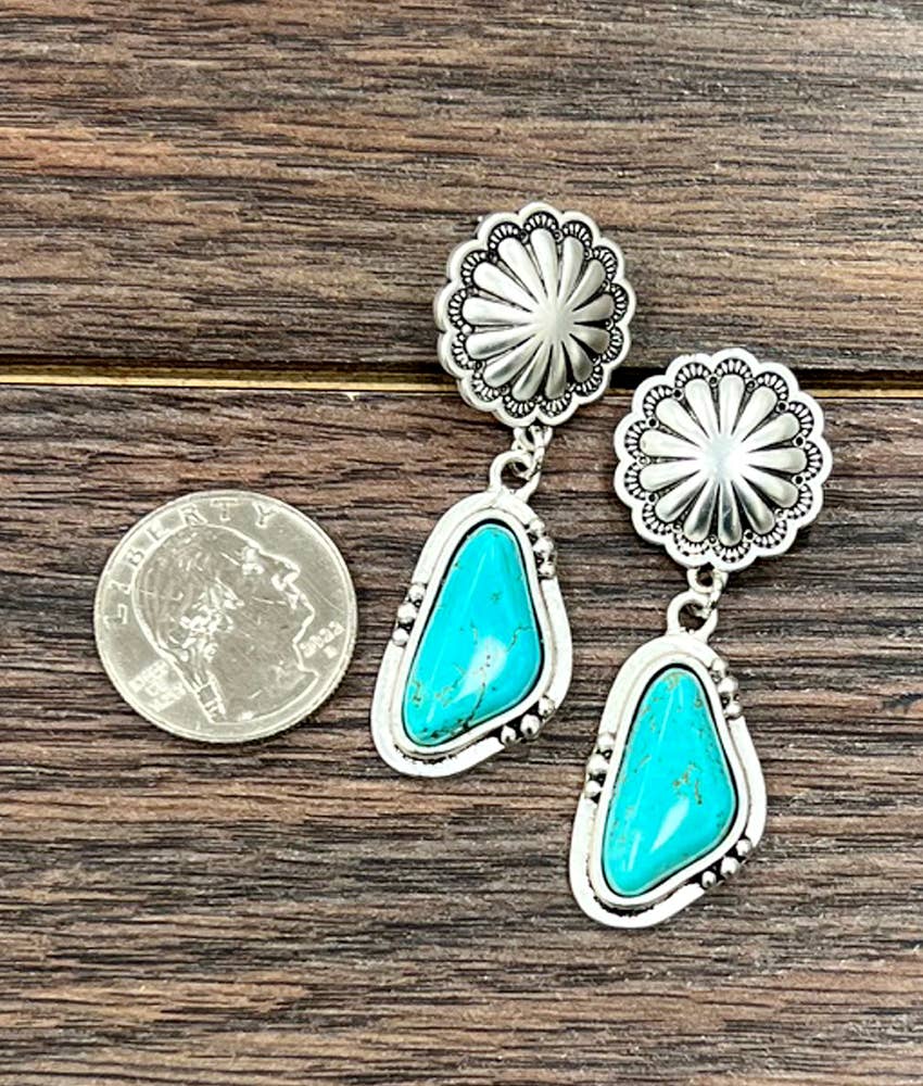 Turquoise Post Earrings