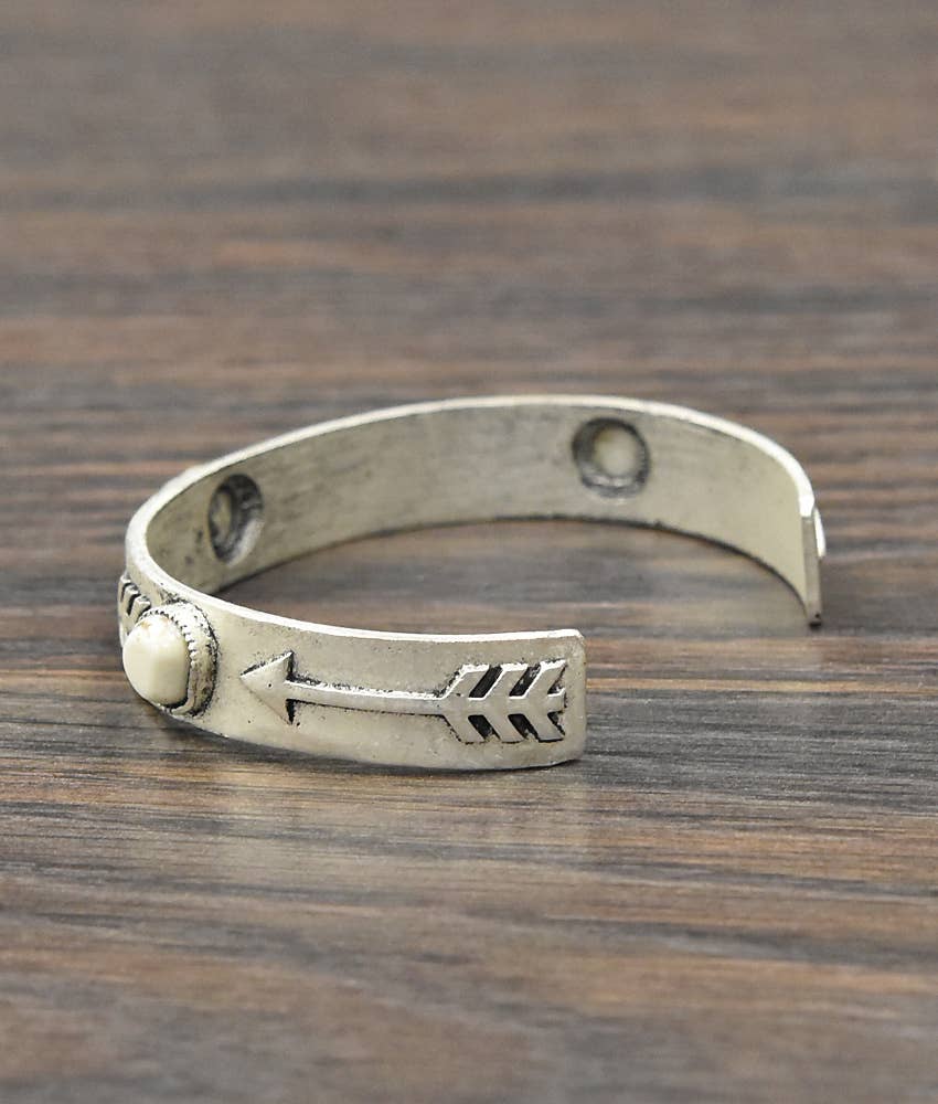 White Turquoise Cuff Bracelet