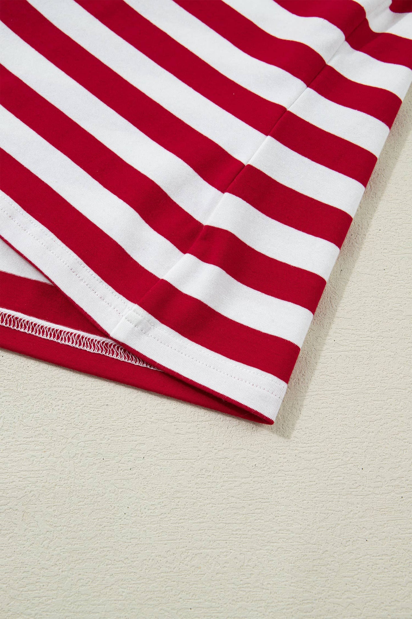 Red + White Stripe Tee