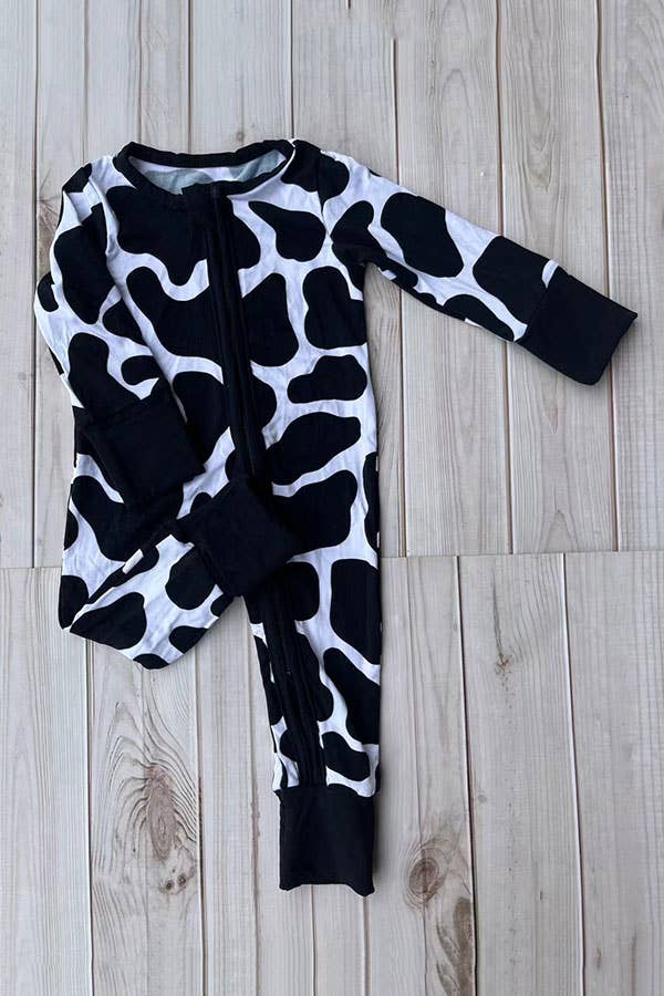 Bamboo cowprint zippy