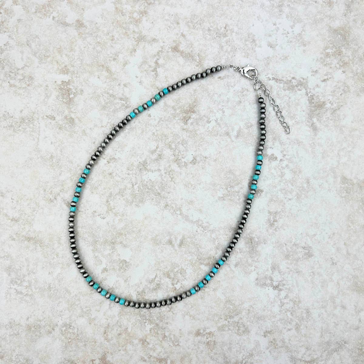 Simple Turquoise Navajo Necklace"
